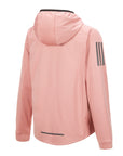 Pink jacket with hood, size L, recycled polyester.