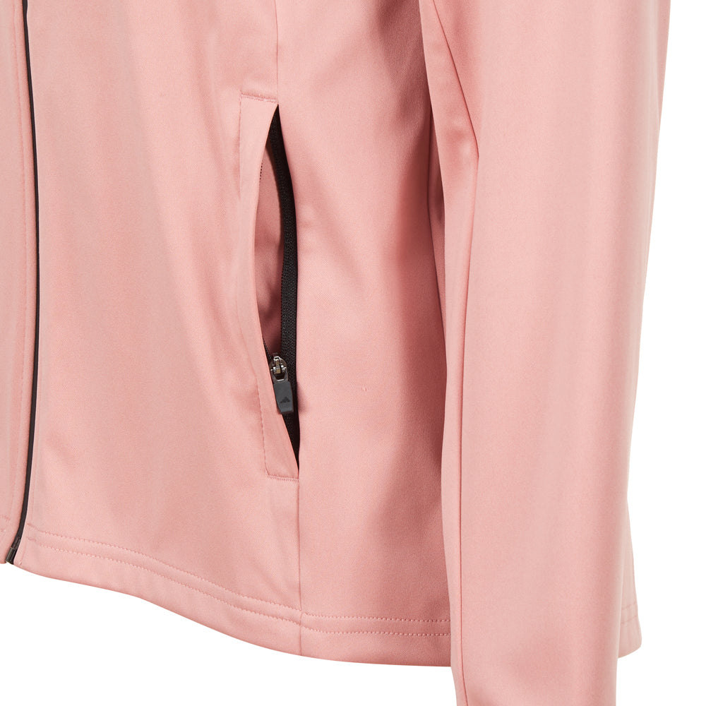 Close-up of a pink jacket, part of adidas Women's Hydrosuit adiSS23 collection.