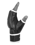 Black GRAPPLING 250 glove with white band design.