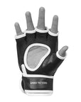 A hand wearing the Grappling 250 boxing gloves with fingers covered.