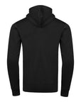 Black adidas hoodie shown from the back on a white background