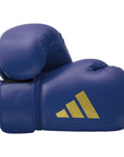 Pair of blue boxing gloves.