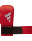 Red boxing glove with a black strap, adidas FLX 3.0 Speed 50.