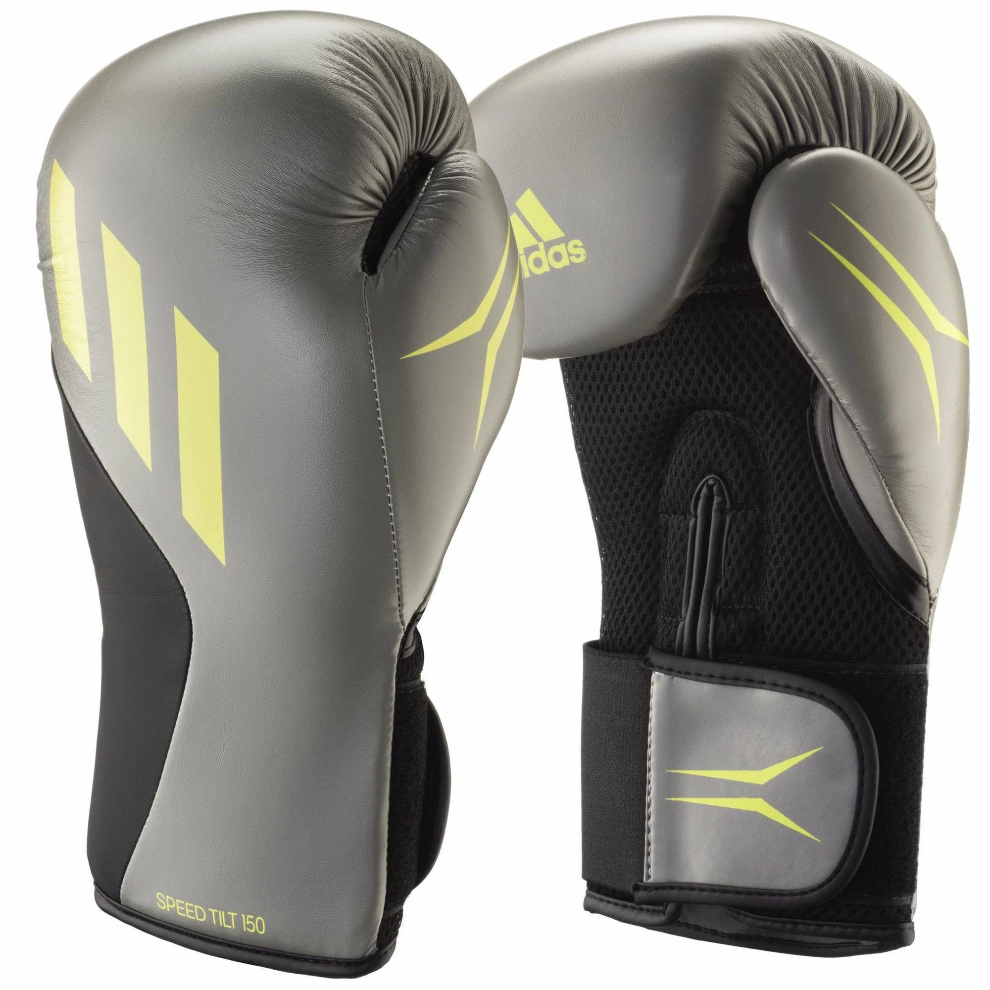 A pair of boxing gloves, 14 oz, Royal/Mat Black/Solar colors.