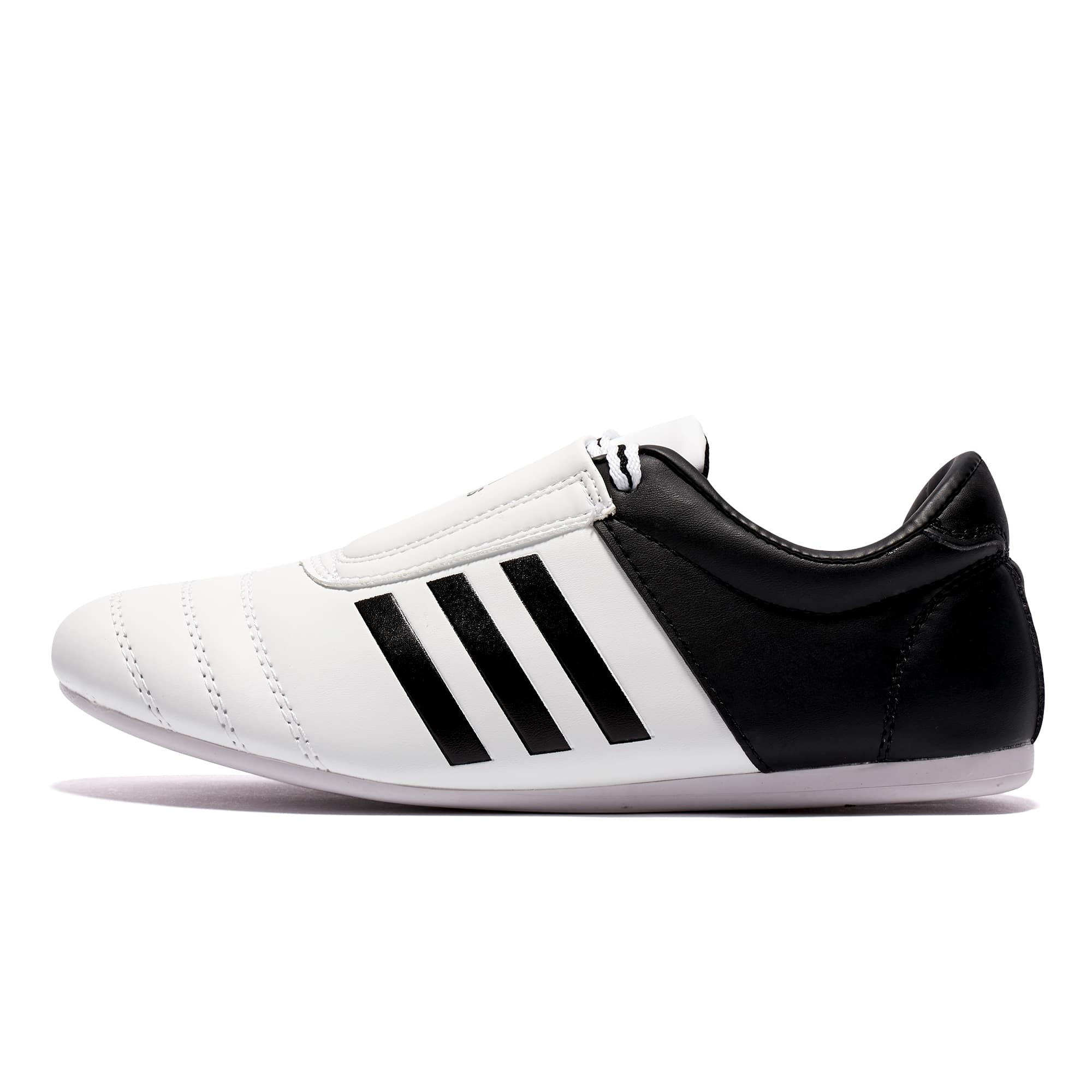 Black and white Adidas Adi-Kick II taekwondo shoe.