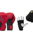 Pair of adidas Speed Tilt 150 boxing gloves in bundle deal.