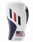 White Speed TILT 150 boxing glove with a flag, 14 oz.