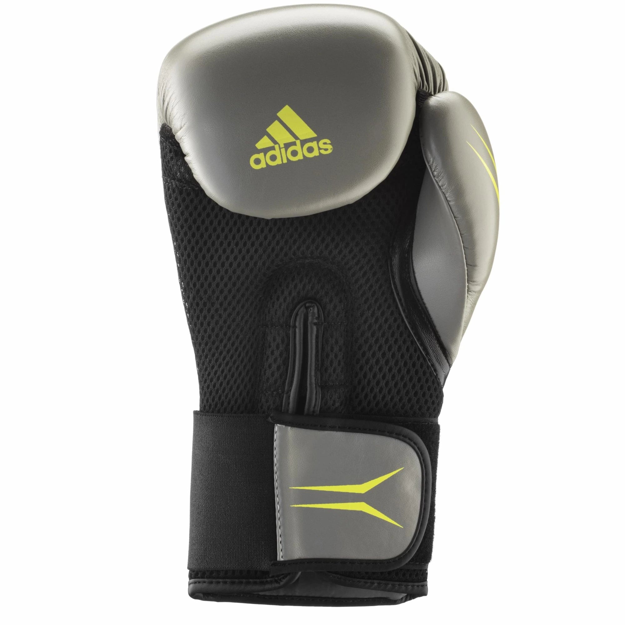 Black and grey boxing glove for training.