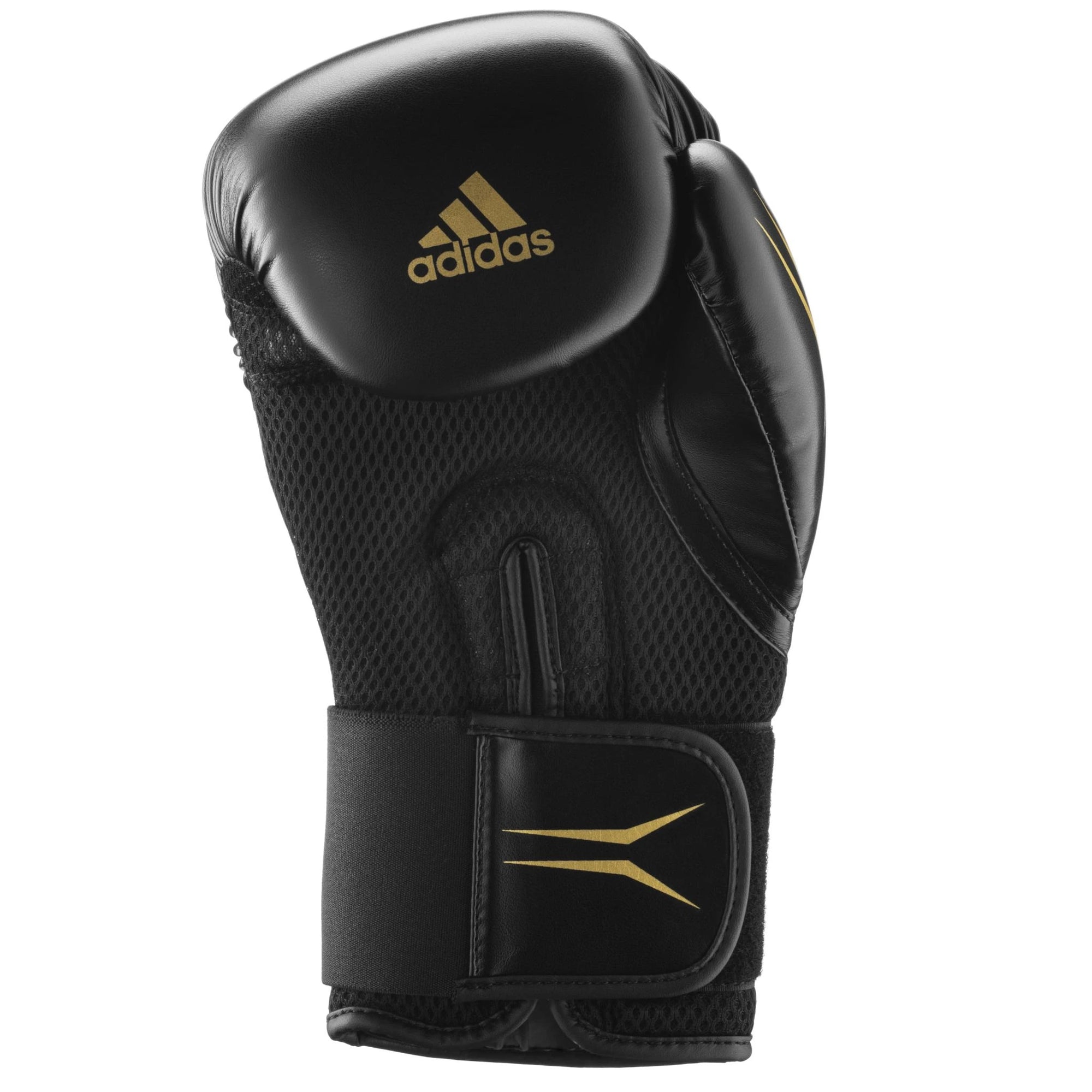 Black Speed TILT 150 boxing glove with gold logo, 8 oz.