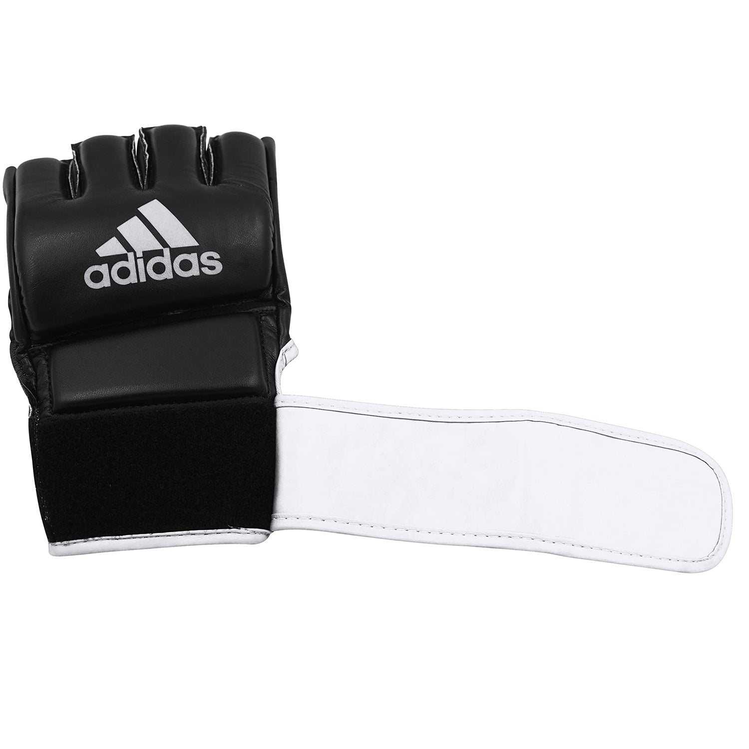 Black and white adidas grappling training glove.