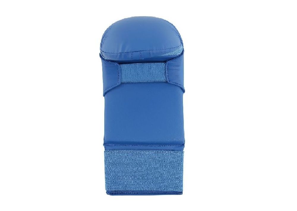 Blue boxing glove on a white background.