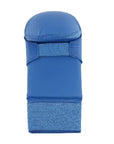 Blue boxing glove on a white background.