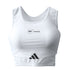 White adidas karate chest guard top for women with WKF Approved marking