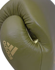 Close-up of green boxing glove for adiSPEED 501 PRO.