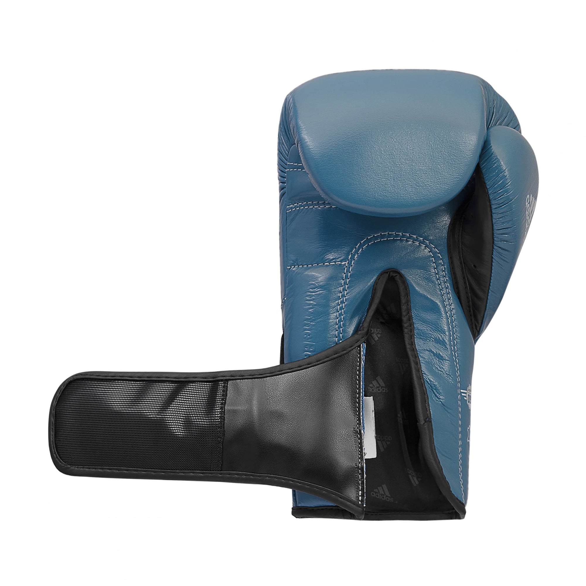 Blue boxing glove with black strap, limited edition adiSPEED 501.