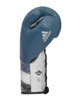 Blue boxing glove on a white background, 12 oz.