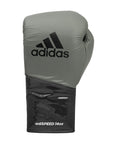 Grey/Black boxing glove on a white background, 16 oz size.