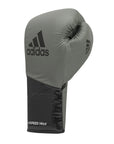 Midnight/Silver/Black boxing glove on a white background, 16 oz size.