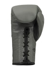 Midnight/Silver/Black boxing glove with laces, 14 oz size.