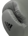 Close-up of 16 oz boxing glove, Martini Olive and Gold, limited edition adiSPEED 500 PRO.