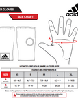 Diagram of a hand with a chart related to boxing gloves.