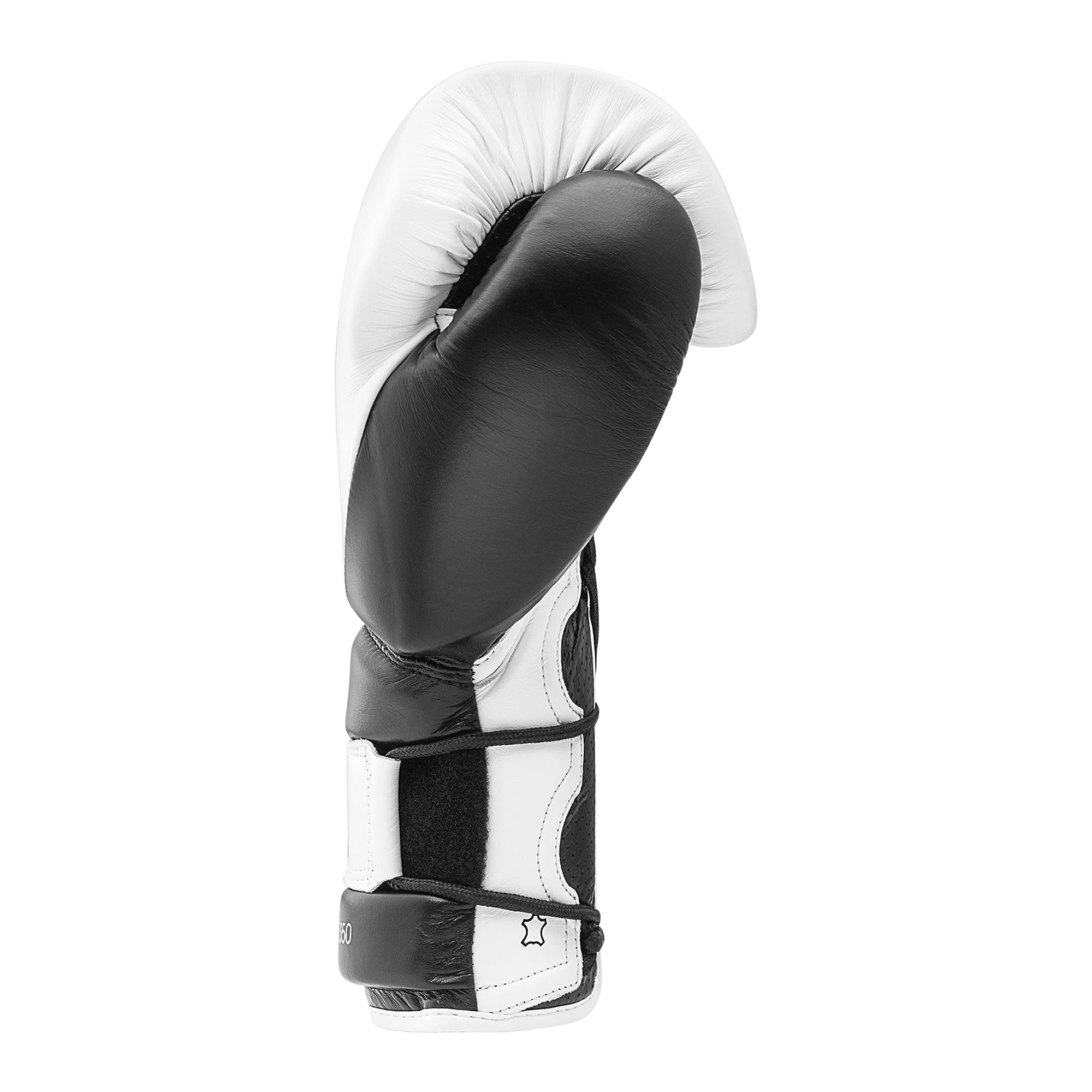 Black and white boxing glove.