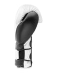 Black and white boxing glove.