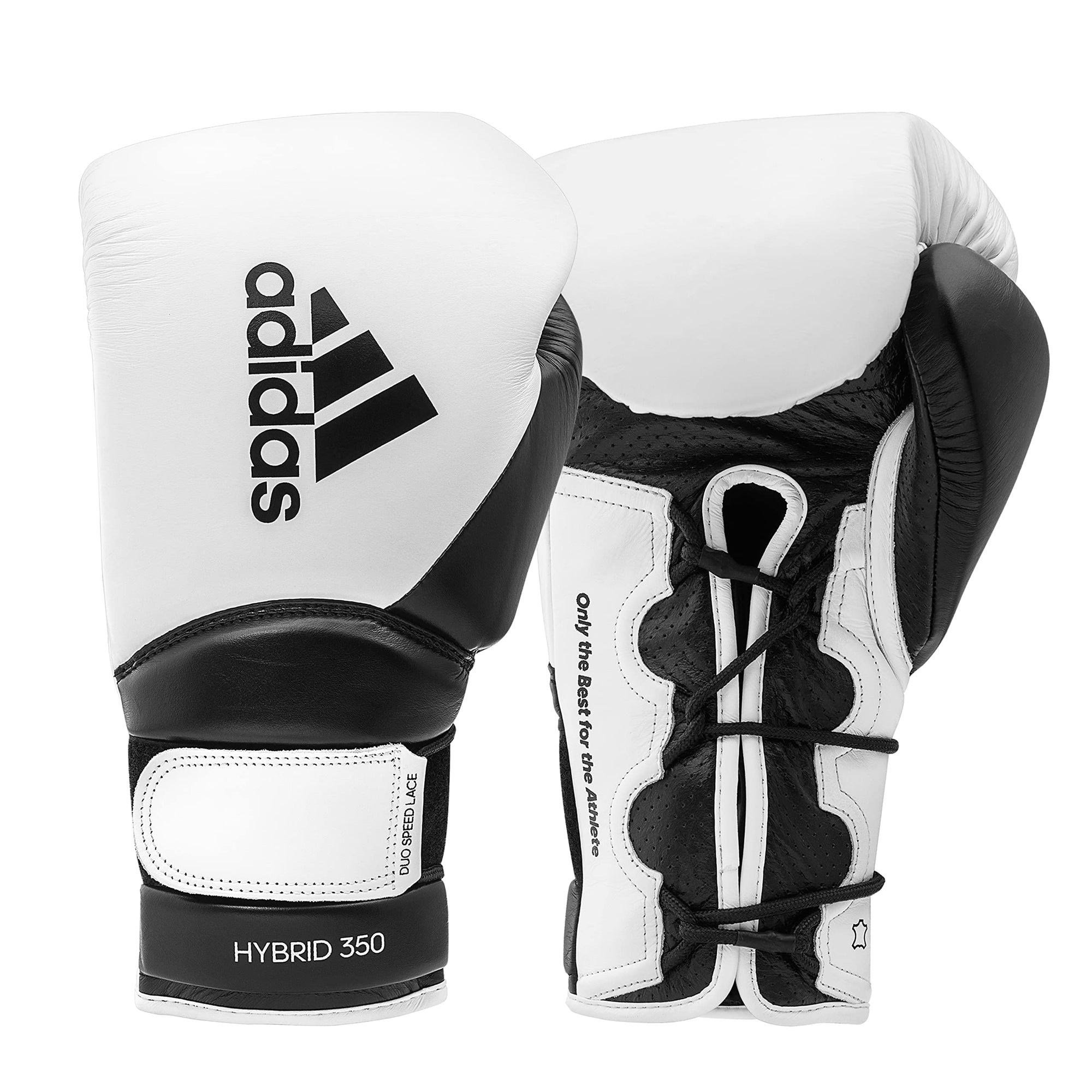 Pair of adidas Hybrid 350 boxing gloves.