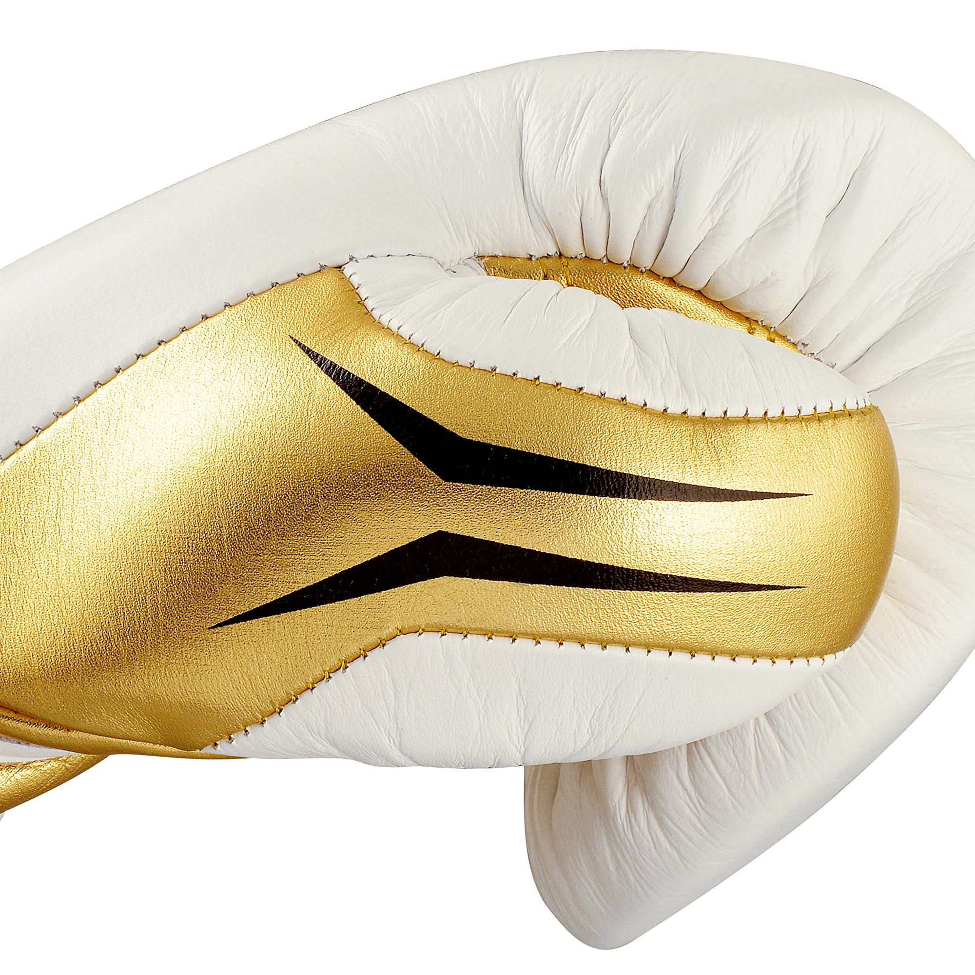 White and gold boxing glove.