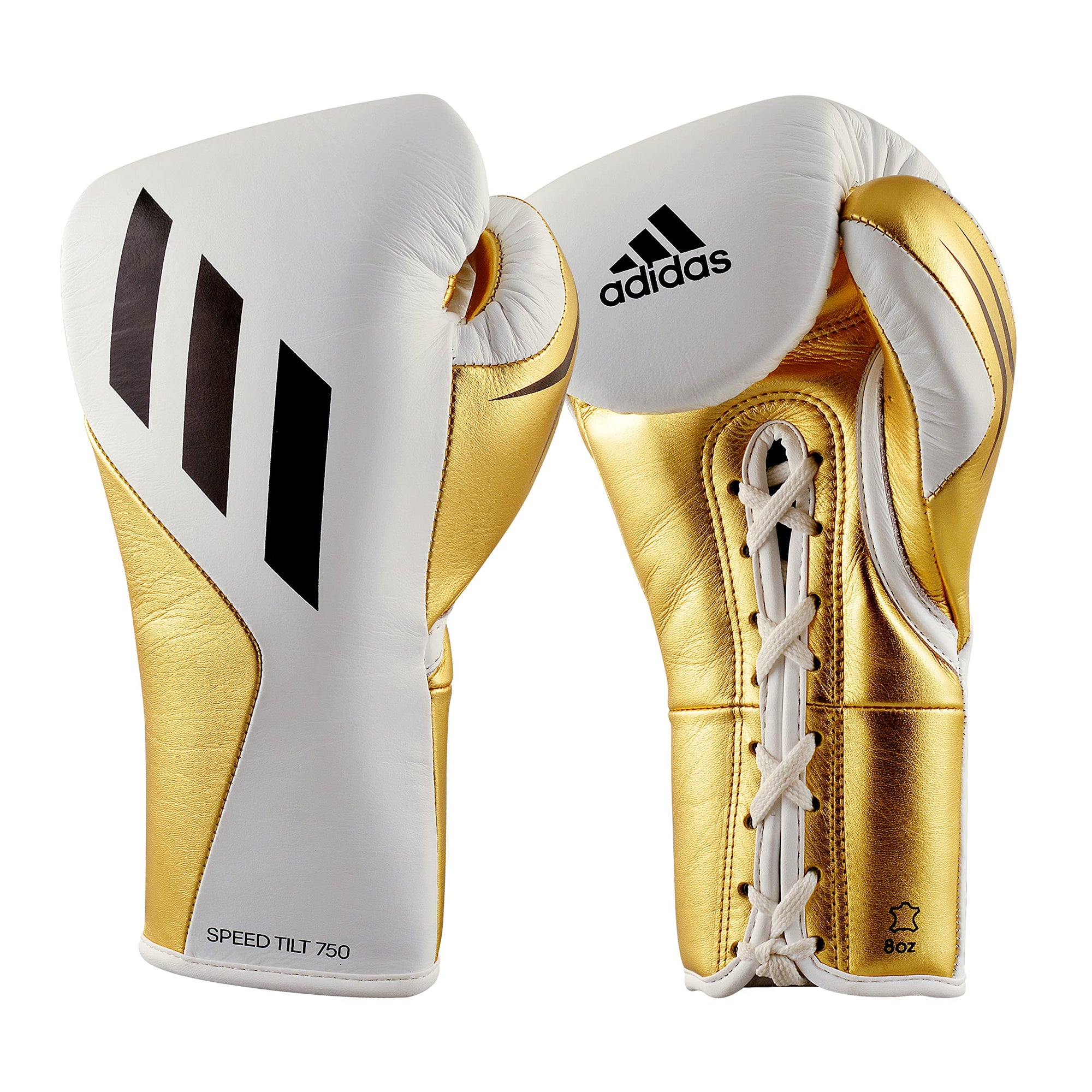 Pair of adidas Speed Tilt 750 boxing gloves.