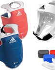 Image of adidas Taekwondo sparring gear set collage.