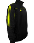 Black jacket with yellow stripes, adidas martial arts 3-stripes, size Child M.