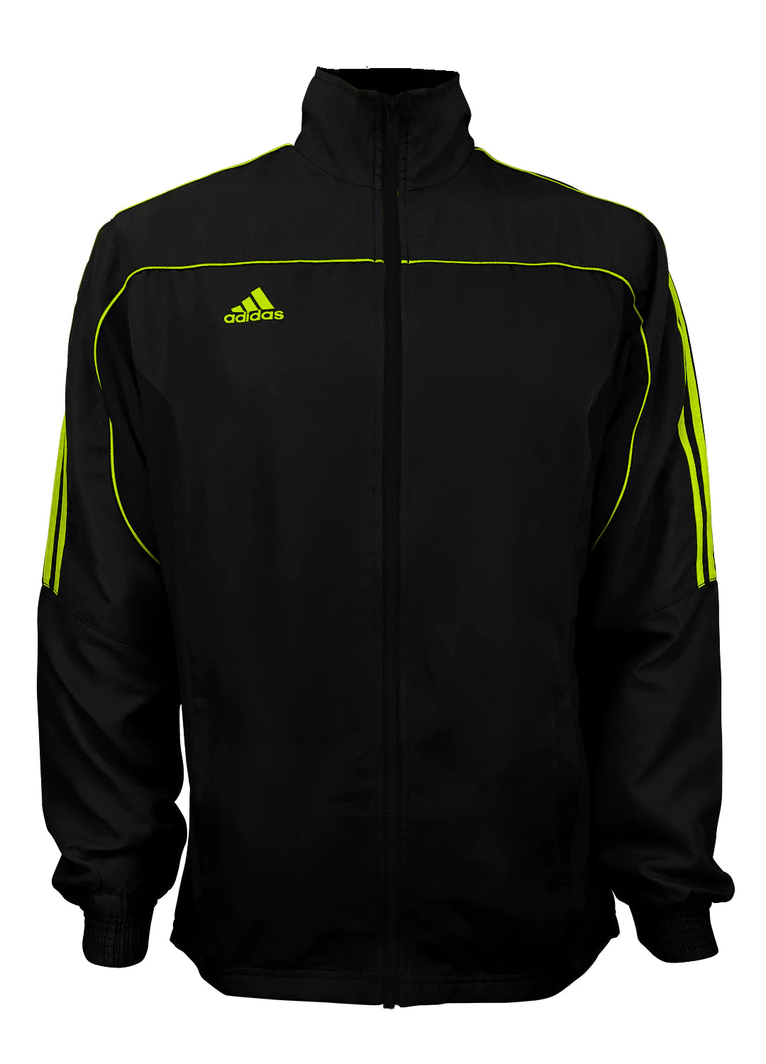 Black jacket with yellow stripes, adidas martial arts 3-stripes, size Child S.