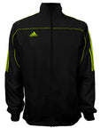 Black jacket with yellow stripes, adidas martial arts 3-stripes, size Child S.