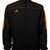 Black jacket with orange stripes, adidas martial arts 3-stripes.