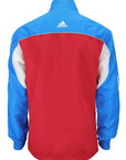 Blue and red jacket for martial arts.