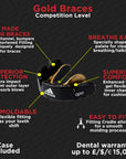 adidas OPRO Mouthguard GOLD BRACES Adult (Ages 10+)