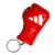 Keychain shaped as a red boxing glove for adidas.