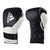 Pair of adidas Hybrid 350 Elite boxing gloves, black and white, 12 oz.