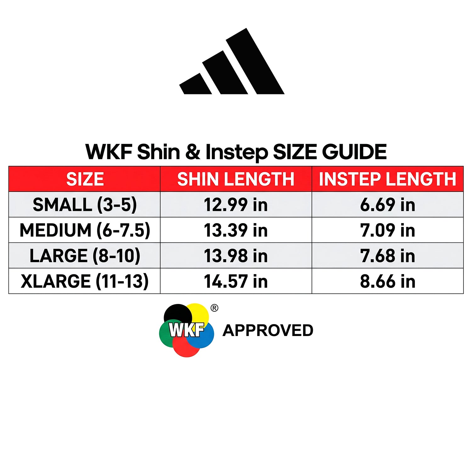 adidas Karate WKF Approved Shin &amp; Instep Protector