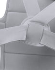 Close-up of white vest for Adidas Karate WKF body protector.