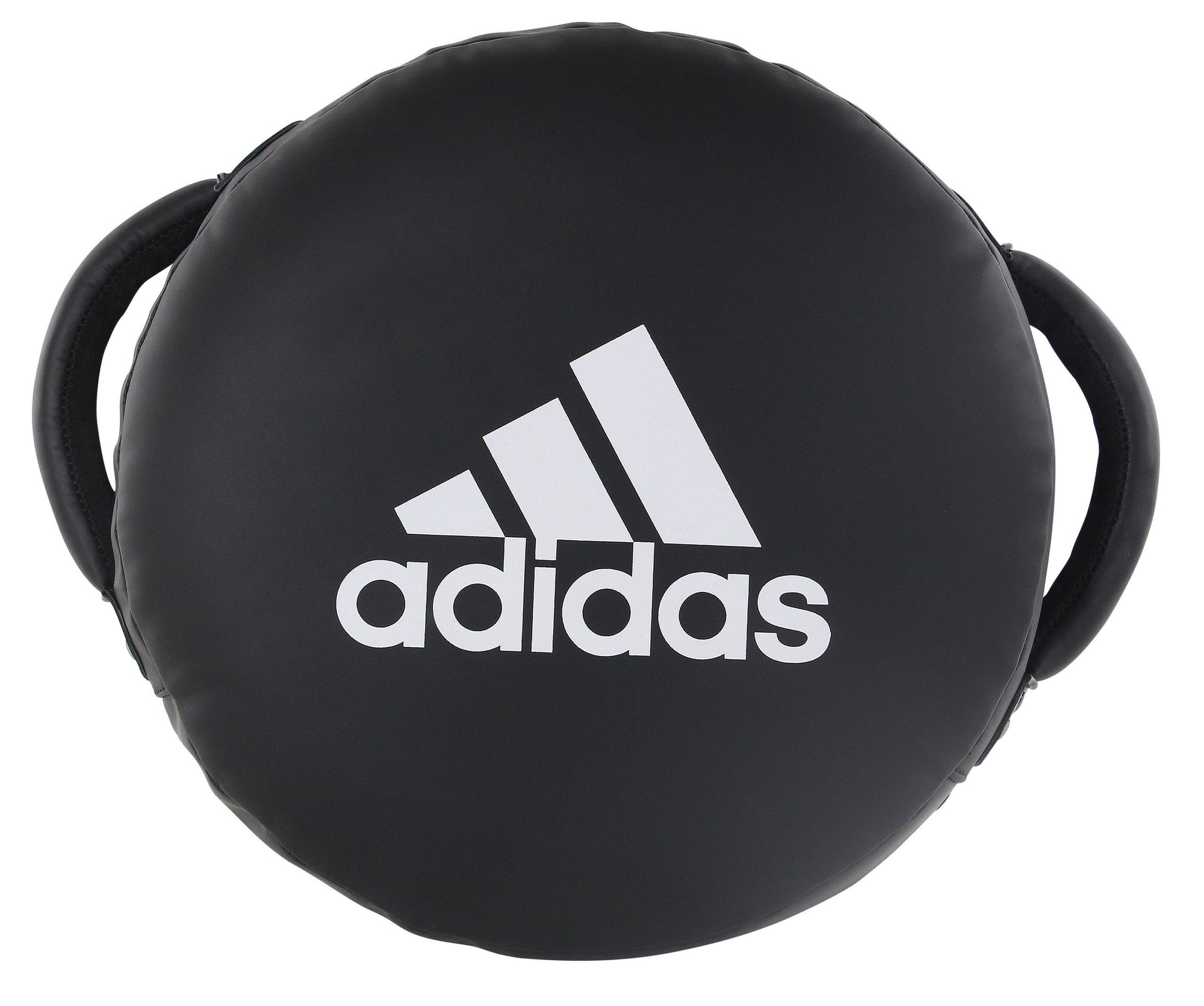 Black cushion with white logo.