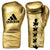 Gold adidas boxing gloves, black/silver, 8 oz.