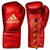 Red adidas boxing gloves, gold/black, 8 oz.