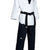 White and black karate uniform, Adidas Poomsae male.