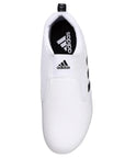 Adidas white shoe with black stripes, Taekwondo style, size 4.5.