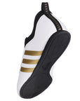 Close up of adidas contestant-pro taekwondo laceless training shoe.