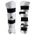 Pair of Adidas vinyl shin and instep guards in white and black.