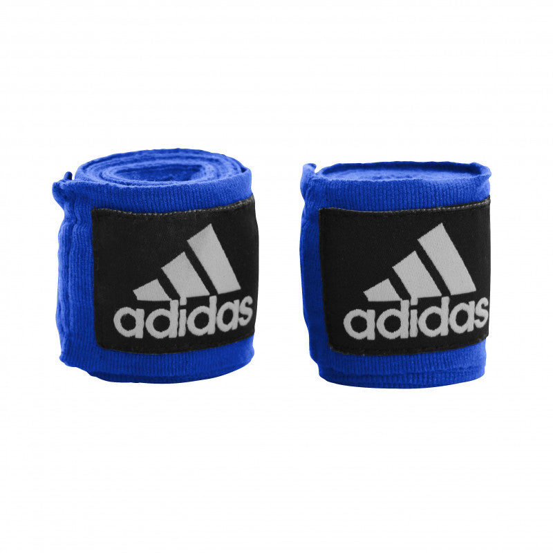 Pair of blue adidas boxing wrist wraps, IBA approved.