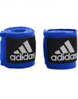 Pair of blue adidas boxing wrist wraps, IBA approved.